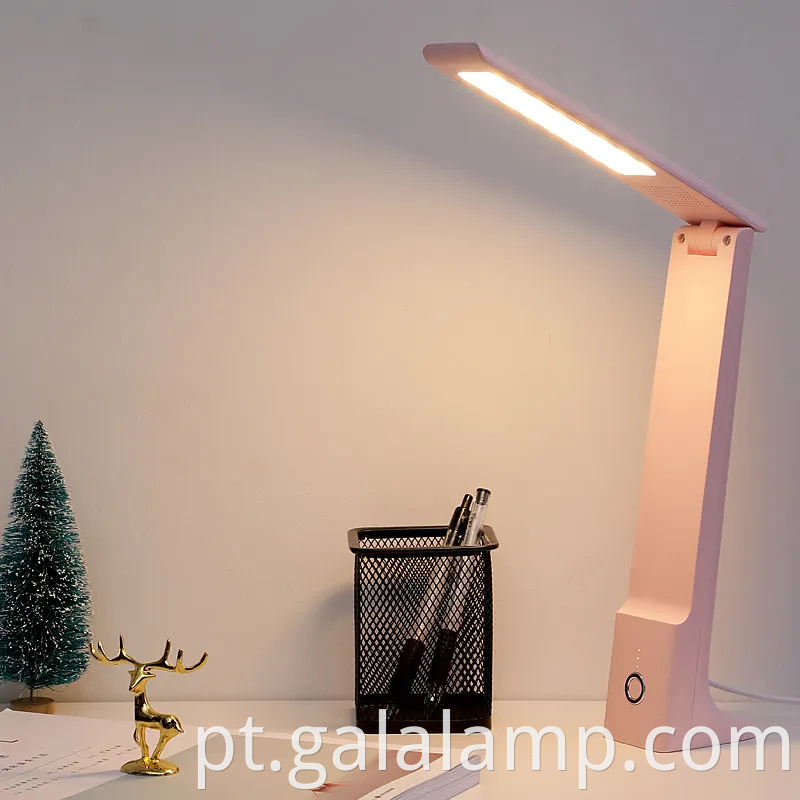 Luz de proteção para os olhos LED múltiplo, carregamento dobrável, lâmpada de mesa de escurecimento